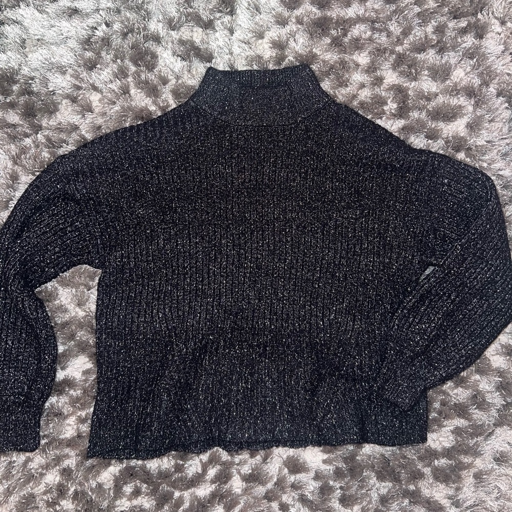 Women's Black Shimmer Sweater - Picture 1 of 5